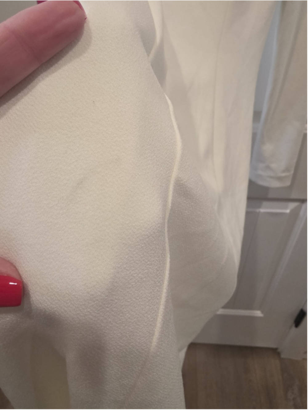 Vince Camuto One Shoulder Off White Bodycon Dress Sz 6 NWT Long Sleeve Midi Read - Picture 9 of 11